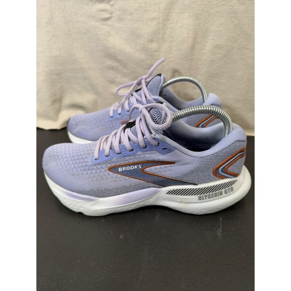 Brooks Glycerin GTS 21 Women 9.5 Purple Running Shoes Support Cushioning Sneaker
